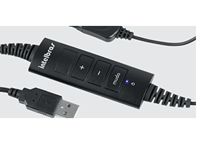 Controle e ajuste de volume/mudo do Cordão inteligente USB QDU 20 Intelbras