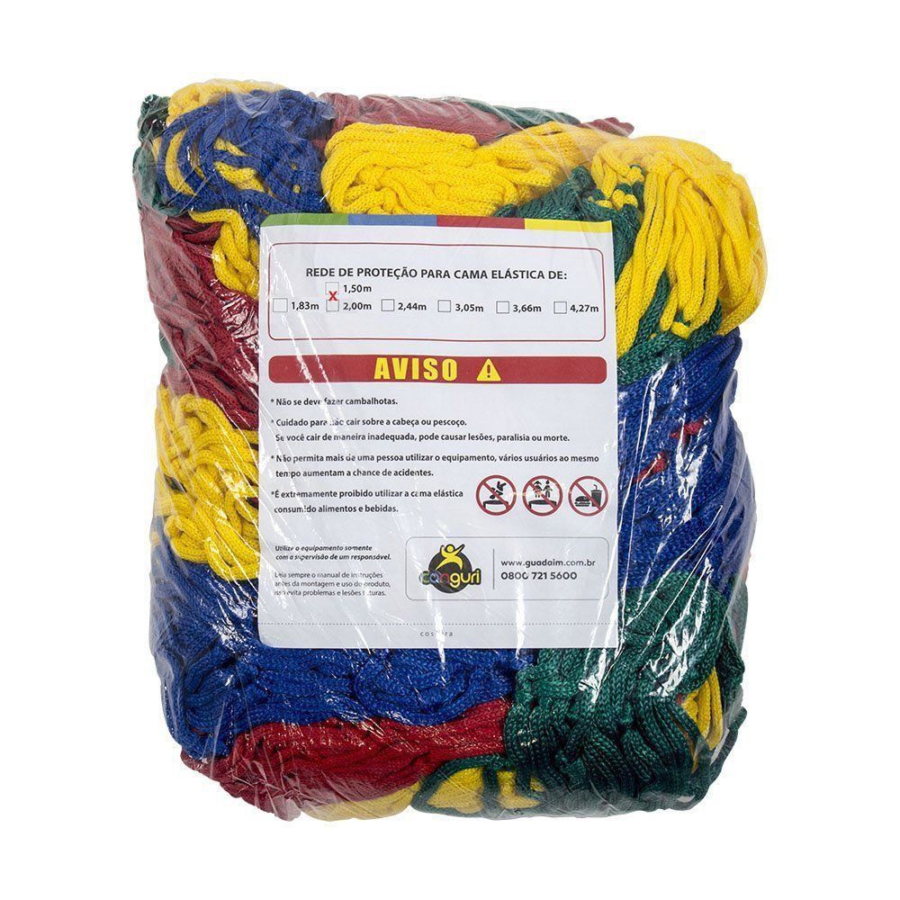 Rede de Proteção Colorida para Cama Elástica 1,50 m Canguri