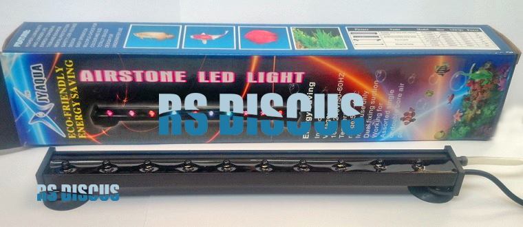 Jy Aqua Cortina de ar com luz de led LQ-350 (13 leds coloridos) 35 cm