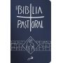 Bíblia Sagrada Catolica Pastoral Média Zíper Azul Paulus