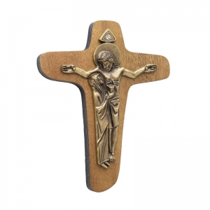 Crucifixo Cruz Da Unidade Parede Ouro Velho 12 Cm