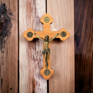 Crucifixo Cruz Livrai-nos Do Mal Parede Grande 30 Cm