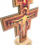 Crucifixo Cruz São Damião São Francisco De Mesa 20 Cm