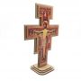Crucifixo Cruz São Damião São Francisco De Mesa 20 Cm