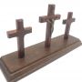 Crucifixo De Madeira Calvário Três Cruzes
