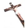 Crucifixo De Madeira Para Parede Com Cristo Em Resina 50 Cm