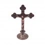 Crucifixo De Mesa Medalha De São Bento Cobre 13 Cm