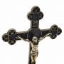 Crucifixo De Mesa Metal Medalha De São Bento Ouro Velho 13 Cm