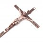 Crucifixo De Metal Cobre Bronze Parede Elegante 25 Cm
