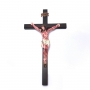 Crucifixo De Parede Madeira Cristo Chagado Resina 40 Cm