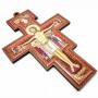 Crucifixo Cruz São Damião Parede Resina Grande 30 Cm