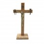 Crucifixo Mesa E Parede Cruz Saletina La Salette Madeira Clara 18 Cm