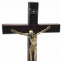 Crucifixo Mesa E Parede Madeira Metal Ouro Velho 23 Cm