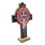 Crucifixo Cruz Mesa E Parede São Bento Madeira Mdf 19 Cm