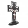 Crucifixo Vazado Medalha São Bento Gravada A Laser E Cristo Em Resina 28Cm