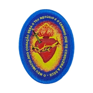 Escudo Da Fé Detém-Te Tecido Sagrado Coração De Maria Santa Margarida Alacoque
