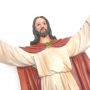 Imagem De Jesus Cristo Ressuscitado De Parede Grande Resina 30 Cm
