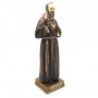Imagem De Padre Pio Com Luvas Resina 22 Cm