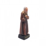 Imagem Padre Pio Com Luvas Resina Pequena 8 Cm