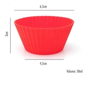 Kit 24 Formas Silicone Mini Cupcake Bolo Muffin Assadeira
