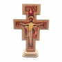 Kit Crucifixo e Oração de Mesa com Porta Terço São Damião