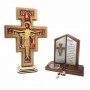Kit Crucifixo e Oração de Mesa com Porta Terço São Damião