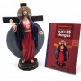 Kit Devocionário e Imagem das Santas Chagas de Jesus Resina 20 cm