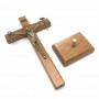 Kit Imagem e Crucifixo La Salette Com Oratório Vitral Coroação