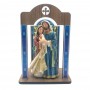 Kit Imagem Sagrada Família Strass com Oratório Vitral Coroação