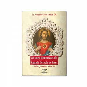 Kit Terço Sagrado Coração de Jesus e Maria e Livro as Doze Promessas