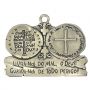 Medalha De Porta Sacramental Medalha Das Duas Cruzes Níquel