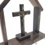 Porta Chaves Madeira Formato De Capela Com Crucifixo
