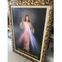 Quadro Jesus Misericordioso Grande Com Moldura Luxo 108 cm X 77 Cm