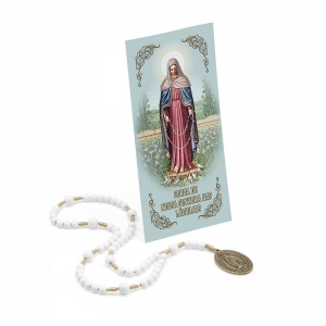 Terço Coroa Nossa Senhora das Lágrimas 6 mm com Folheto de Oração
