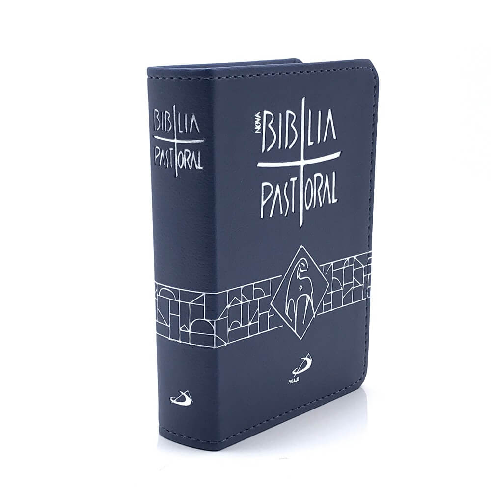 Bíblia Sagrada Catolica Pastoral Bolso Encadernada Azul Paulus