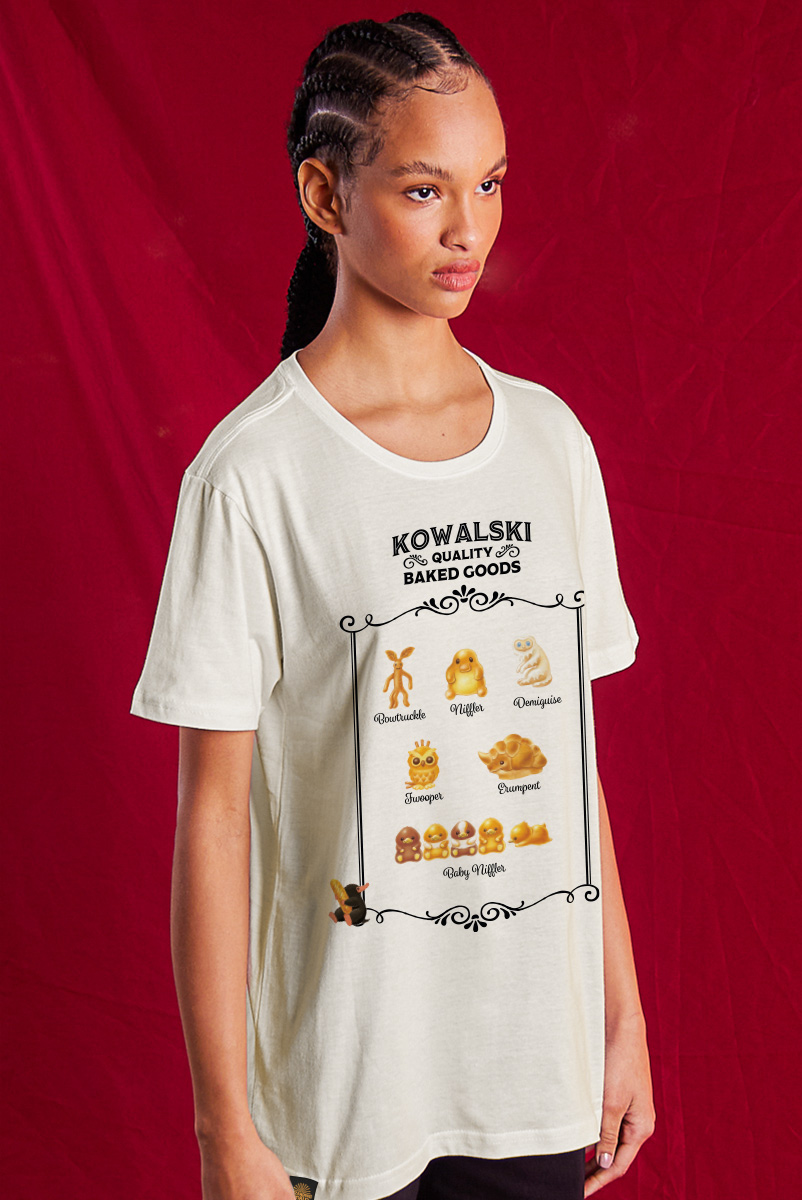 Camiseta Unissex Animais Fantásticos Kowalski - Off - White