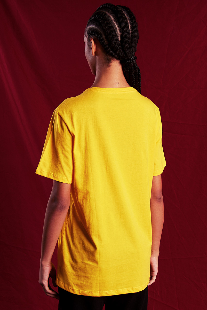 Camiseta Unissex Animais Fantásticos Liderança, Progresso e Magia! - Amarelo