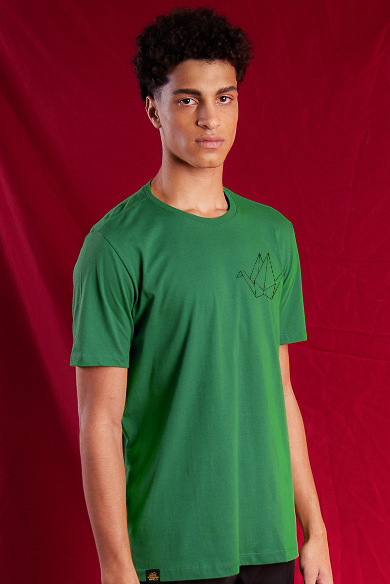 Camiseta Unissex Harry Potter Draco Malfoy Chibi Line - Verde