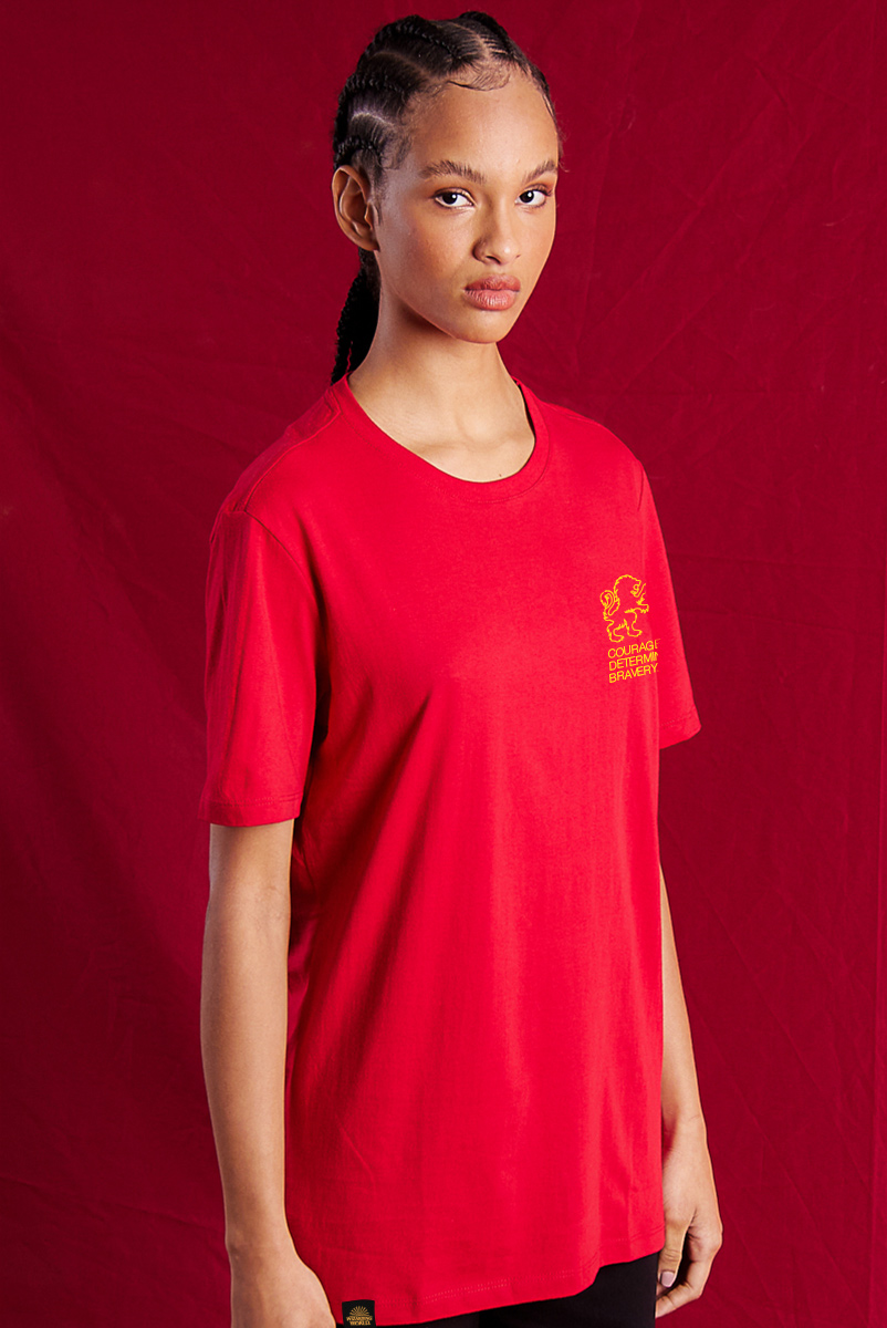 Camiseta Unissex Harry Potter Grifinória Leão - Vermelho