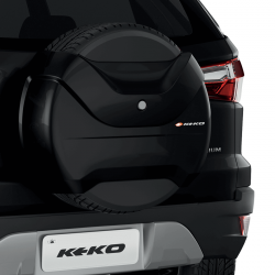 Capa de estepe Keko K3 Ecosport 2013 a 2017 cor Preto Ebony