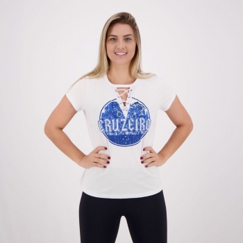 Camisa Cruzeiro Metal Feminina Branca