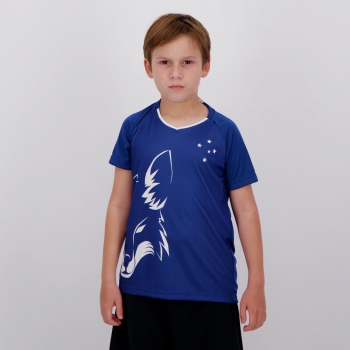 Camisa Cruzeiro Shield Infantil Azul