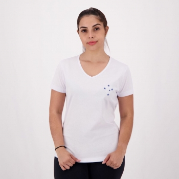 Camiseta Cruzeiro Feminina Branca