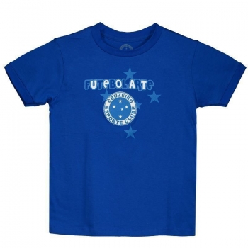 Camiseta Cruzeiro Futebol Arte Infantil