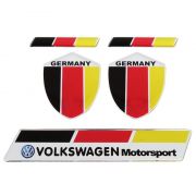 Adesivo Resinado Bandeira Alemanha VW Up Golf Jetta Polo 5pç