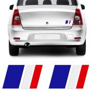Adesivo Tuning Bandeira França Peugeot Citroen Renault - 2un