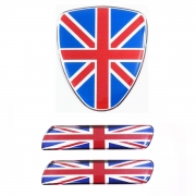 Kit Adesivo Resinado Coluna Escudo Bandeira Inglaterra 3pçs