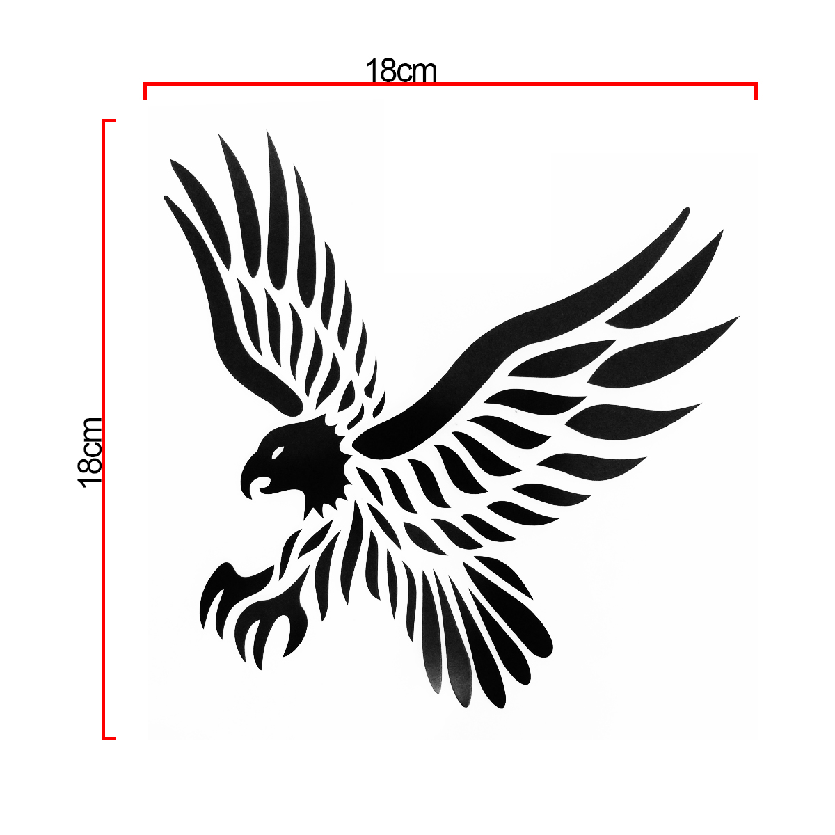 Adesivo Emblema Águia 18x18cm - Preto