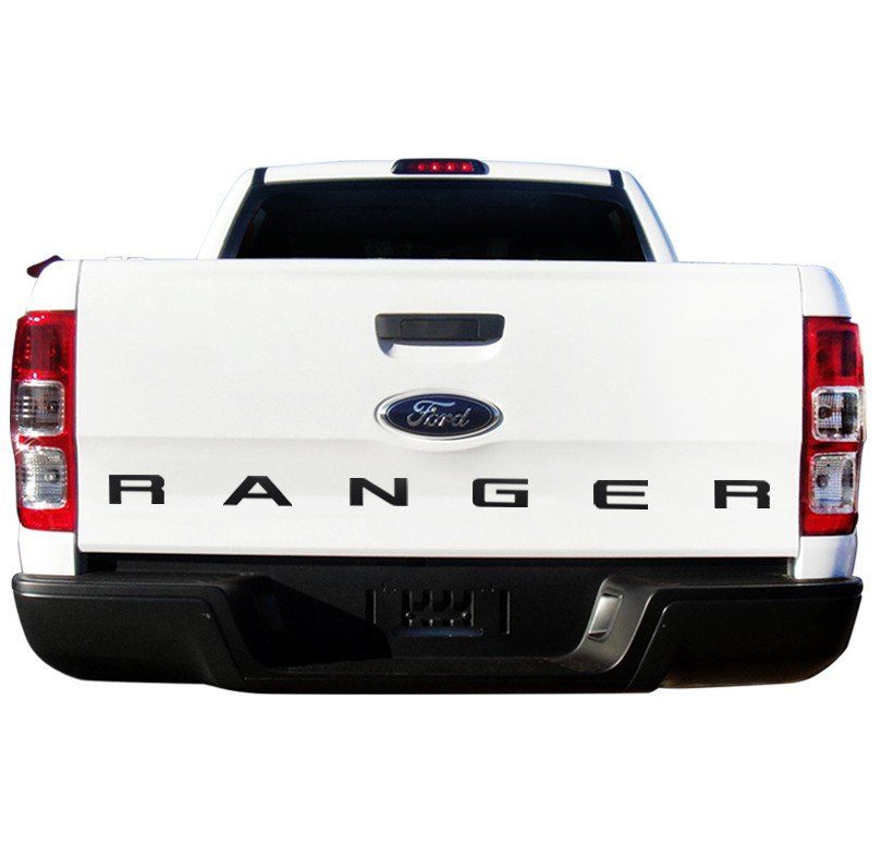 Kit Emblema Adesivo Ranger + 4x4 2013 2014 15 16 17 - Preto