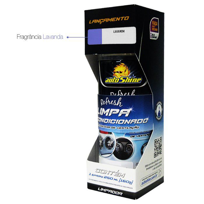 Limpa Ar Condicionado Refresh Spray Autoshine 250ml Lavanda